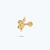 Altın Tragus Yılan Piercing