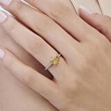 Sarı Taşlı Altın Yüzük