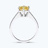 Sarı Taşlı Altın Yüzük