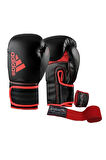 Hybrid80 Kırmızı-siyah Boks Eldiveni Ve Dragondo Boks Bandajı Set Boks Seti
