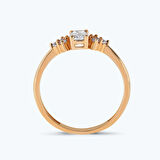 Altın Oval Taşlı Yüzük