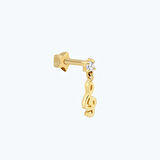 Altın Tragus Nota Piercing