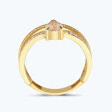 Altın Damla Taşlı Yüzük