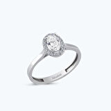 Altın Oval Taşlı Yüzük