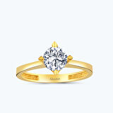 22 Ayar Altın Tektaş Yüzük