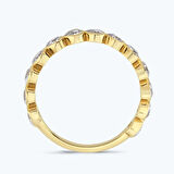 Altın Yarımtur Kalp Yüzük