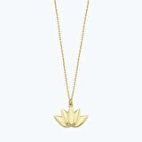 Altın Lotus Kolye