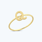 Altın Q Harfi Yüzük