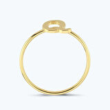 Altın Q Harfi Yüzük