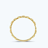 Altın Sıralı Kalpli Yüzük