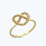 Altın Kalpli Sonsuzluk Yüzük