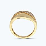 Altın Sıra Taşlı Yüzük