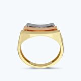 Altın Üç Renkli Sıra Taş Yüzük