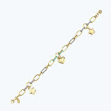 Altın Kalp Zincir Bileklik