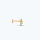 Altın Tragus Baget Taşlı Piercing