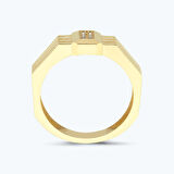 Altın Taşlı Dikdörtgen Yüzük