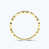 Altın Sıra Taşlı Yüzük