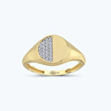 Altın Taşlı Yuvarlak Yüzük