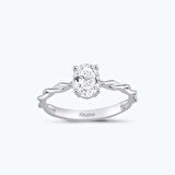 Altın Oval Tektaş Yüzük