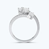 Altın Sıra Taşlı Oval Yüzük