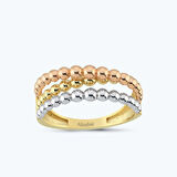 Altın Üç Renk Toplu Yüzük