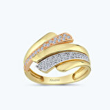 Altın Sıra Taşlı Yüzük