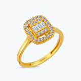 22 Ayar Altın Baget Yüzük