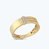 Altın Üç Taş Yüzük