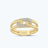 Altın Taşlı Burgu Yüzük