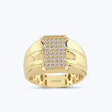 Altın Bombeli Taşlı Yüzük