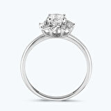 Altın Baget Taş Çiçek Yüzük