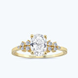 Altın Vintage Oval Yüzük