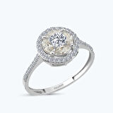 Altın Markiz Taş Yuvarlak Yüzük