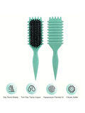SİHİRLİ BUKLE TARAĞI - BUKLE BELİRGİNLEŞTİRİCİ TARAK- KIVIRCIK SAÇ FIRÇASI- MÜKEMMEL BUKLELER-YEŞİL