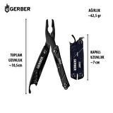 Gerber Gear Dime 12-in-1 Mini Çok Amaçlı Çakı, Cep Çakısı -Siyah