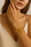 Gold Ajda 3'lü Çelik Bileklik – Minimal ve Modern Tasarım