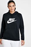 Nike Sportswear Essential Fleece Hoodie Kapüşonlu Siyah Sweatshirt