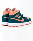 Air Jordan 1 Mid Dark Teal Green BQ6472-308 Kadın Spor Ayakkabı