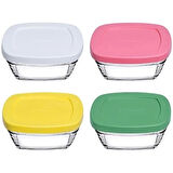 Paşabahçe 96840 Pudding Saklama Kabı Renkli 4'lü 310 cc