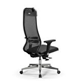 Ergolife SynchroSit 10 Ergonomik Deri ve Fileli Ofis - Yönetici Koltuğu / Çalışma Sandalyesi - 1D1.D.1.333 Siyah