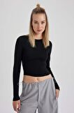 DeFacto Coool Slim Fit Bisiklet Yaka Kazak A2055AX23AUBK27