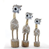 Ahşap 3'lü Emu Kuşu Seti