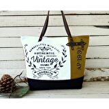 Kadın Figürlü Patchwork Özel Tasarım Kadın Çanta