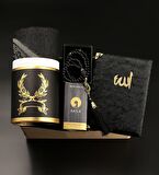 Kutulu Seccade & Tespih & Yasin & Çiçeksi Koku Alkolsüz Roll-on Esans Hediye Seti