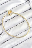 Pirinç Charm Topcuk Model Gold Renk Kadın Bileklik