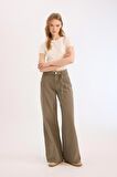 DeFacto Coool Wide Leg Gabardin Pantolon Yüksek Bel Geniş Bol Paça E1794AX25SPKH344