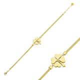 Şans Yonca Altın Bileklik - 14K - 3.76gr