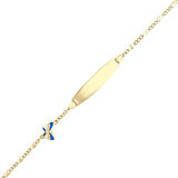 Kelebek Figürlü Altın Çocuk Künye - 14K