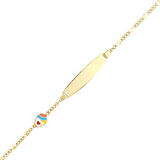 Dondurma Figürlü Altın Çocuk Künye - 14K