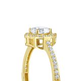 Kalp Taşlı Altın Yüzük